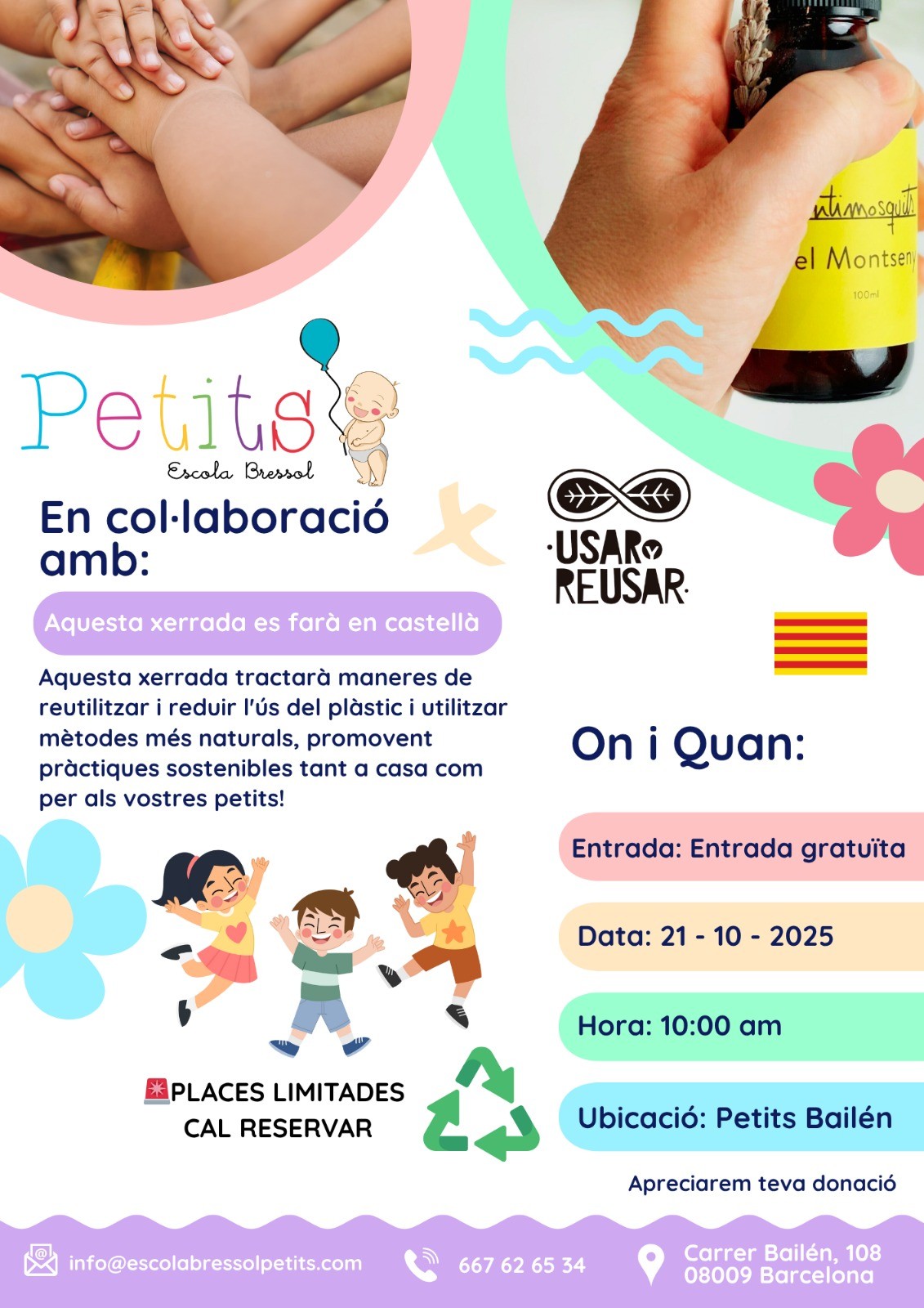 🌿✨ Xerrada sobre reutilització i sostenibilitat en família ✨🌿